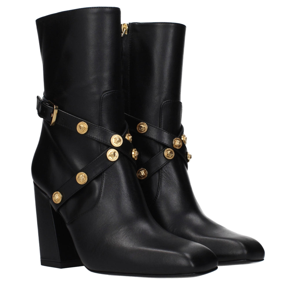 Versace Leather Ankle Women's Boots