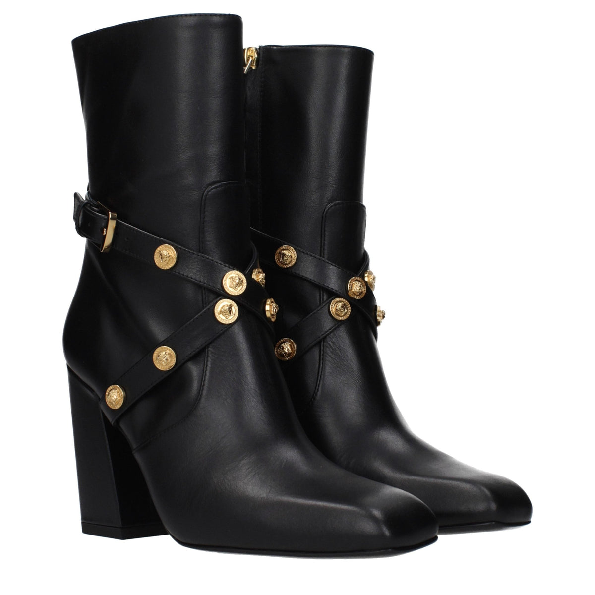 Versace Leather Ankle Women's Boots