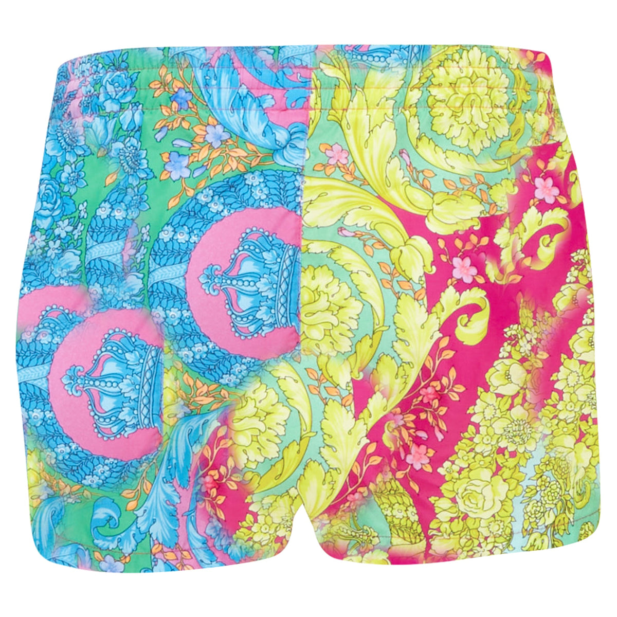 Versace Multicolor Fluo Barocco Beach Shorts