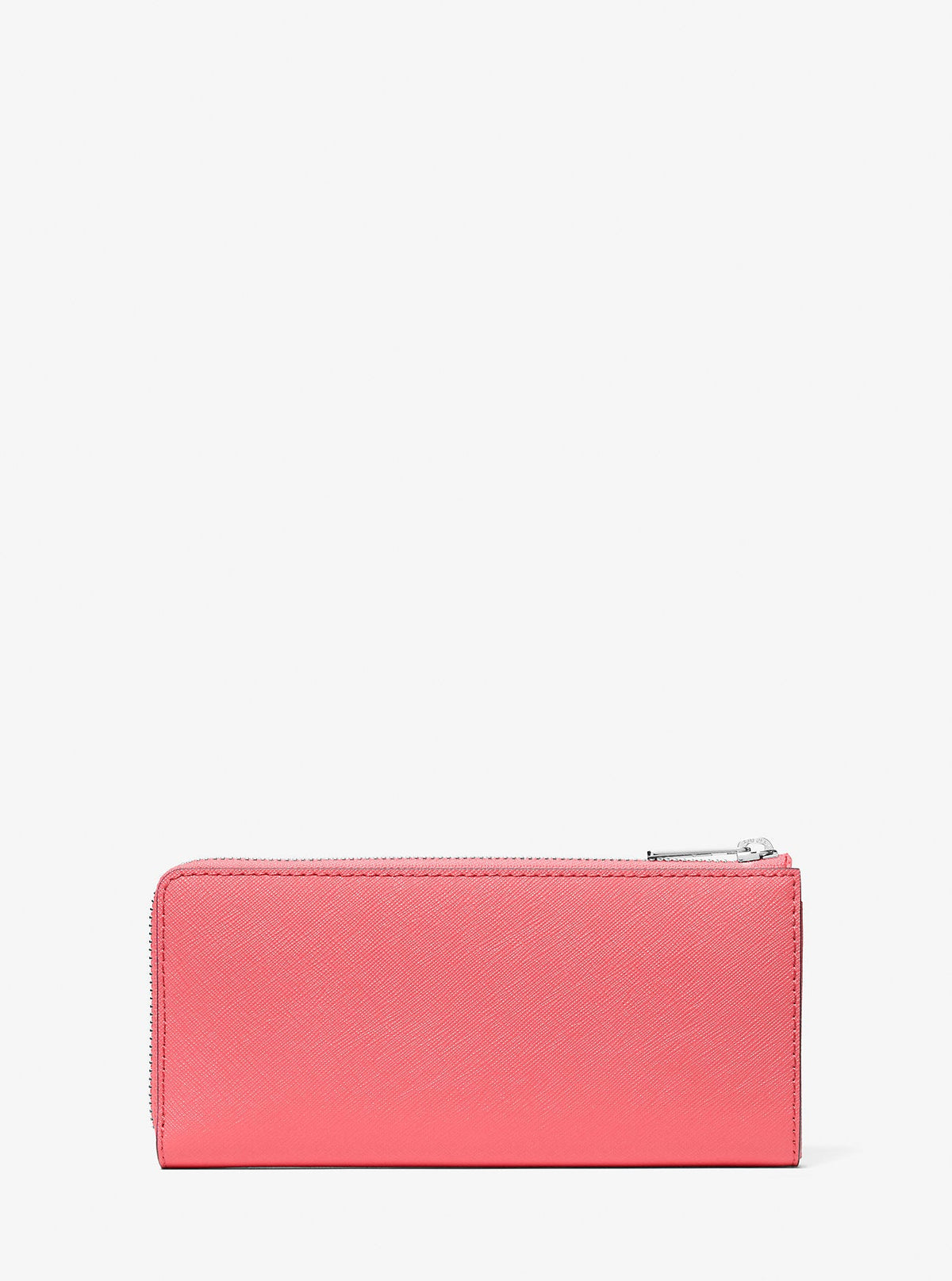 Jet Set Travel Large Saffiano Leather Quarter-Zip Wallet