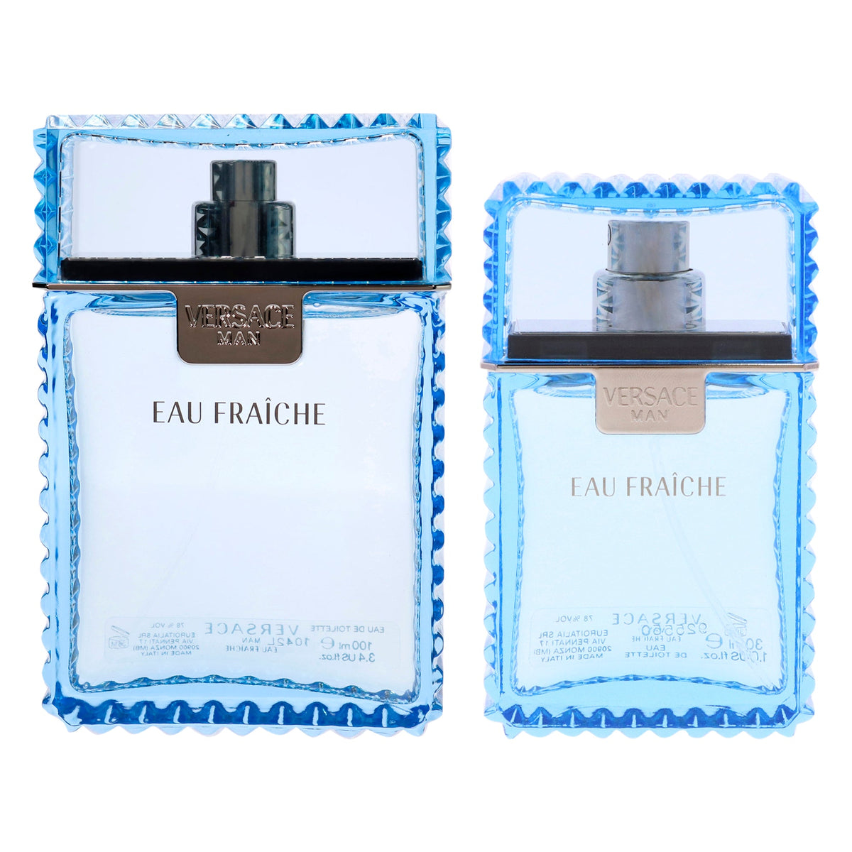 Versace Man Eau Fraiche Kit by Versace for Men - 2 Pc Kit 3.4oz EDT Spray, 1oz EDT Spray