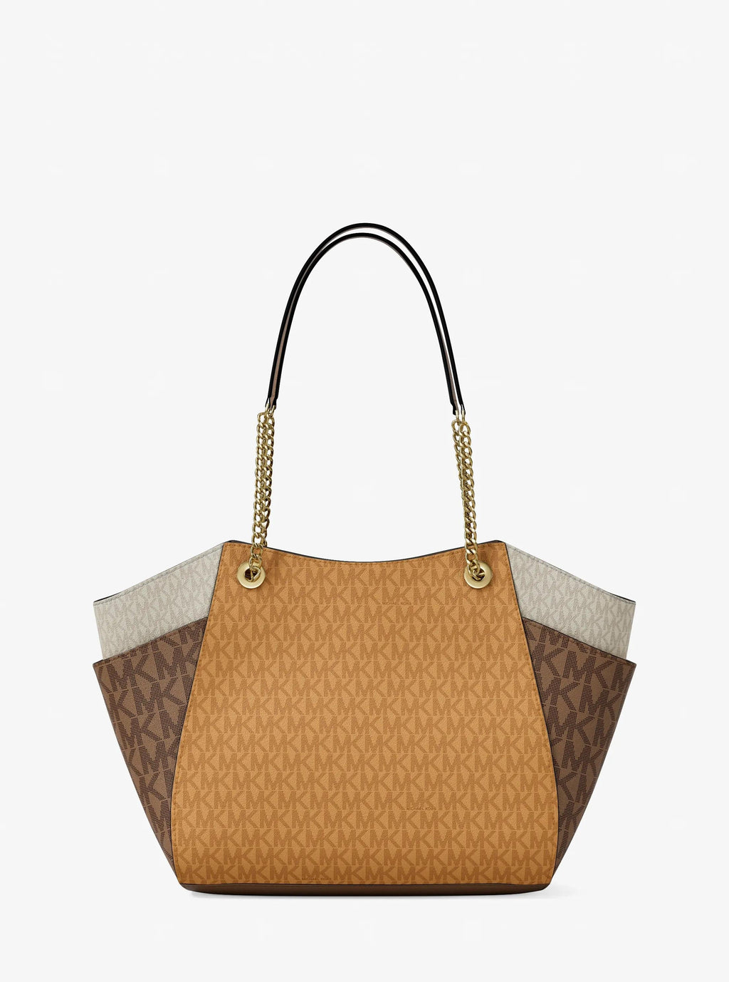 Jet Set Large Color-Block Signature Logo Tote Bag