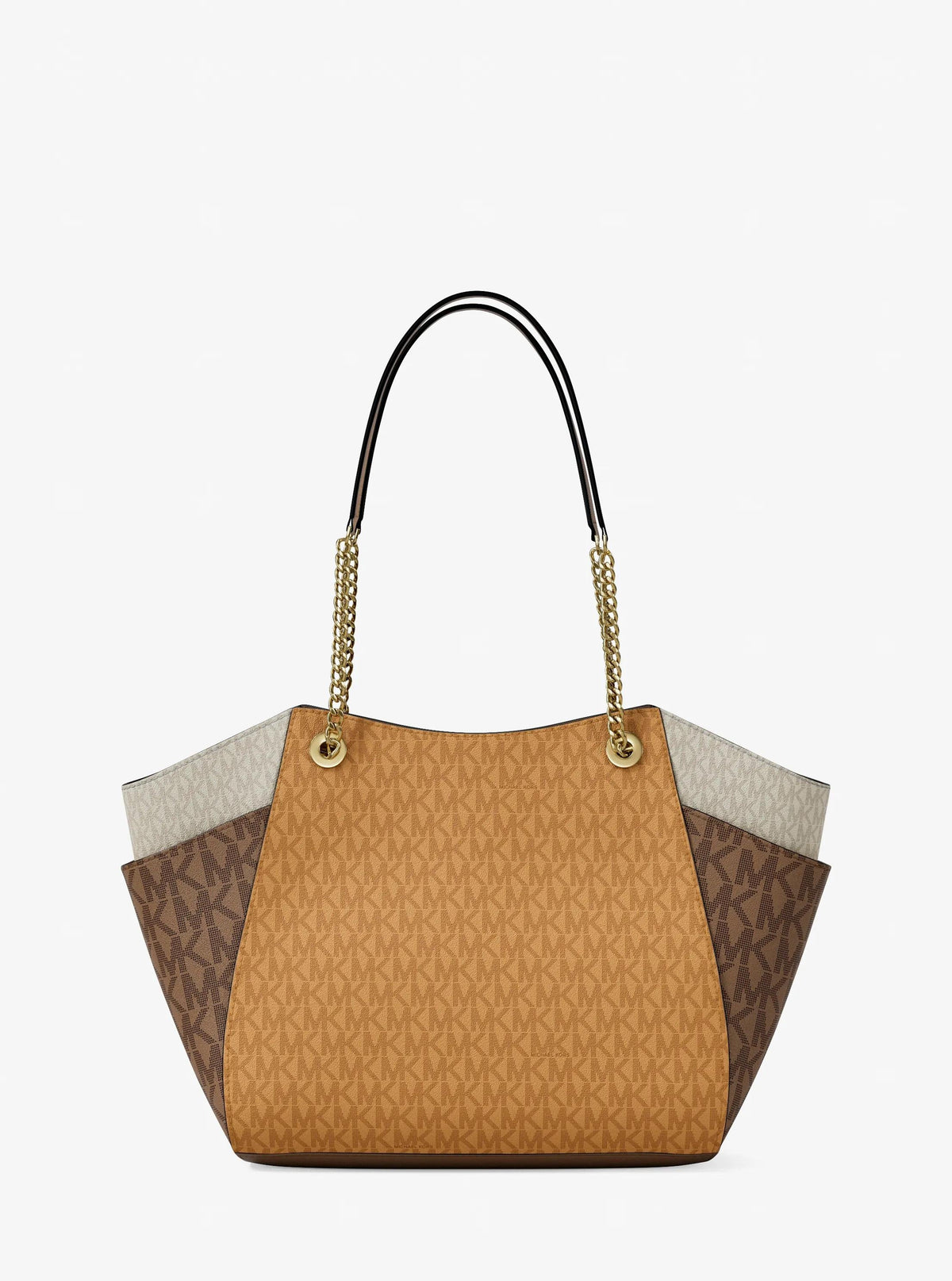 Jet Set Large Color-Block Signature Logo Tote Bag