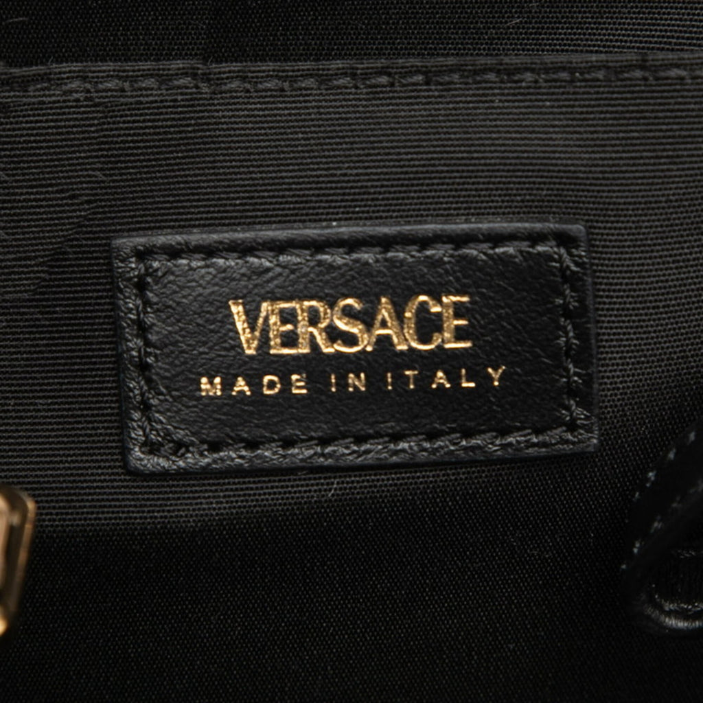 Versace Leather Pouch Tote Bag (Pre-Owned)