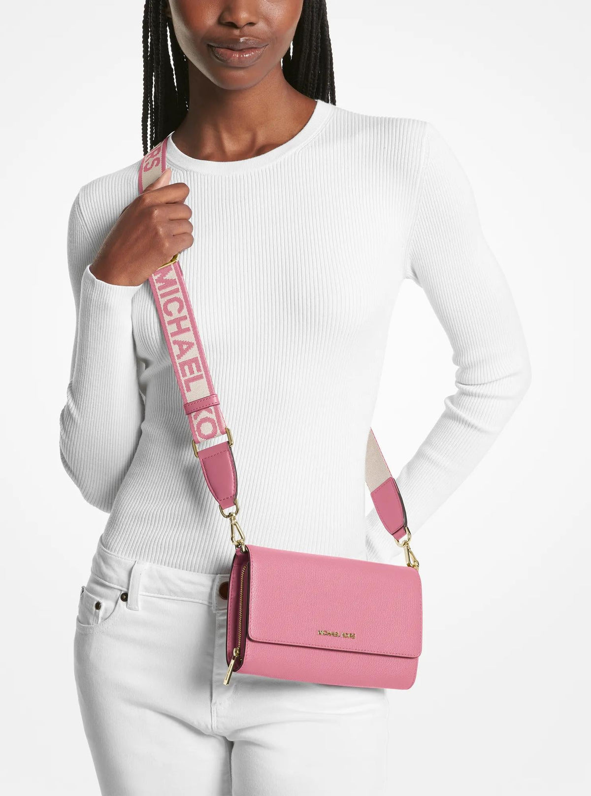 Jet Set Large Leather Crossbody Bag