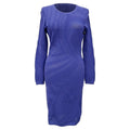 Versace Midi Dress in Blue Polyester