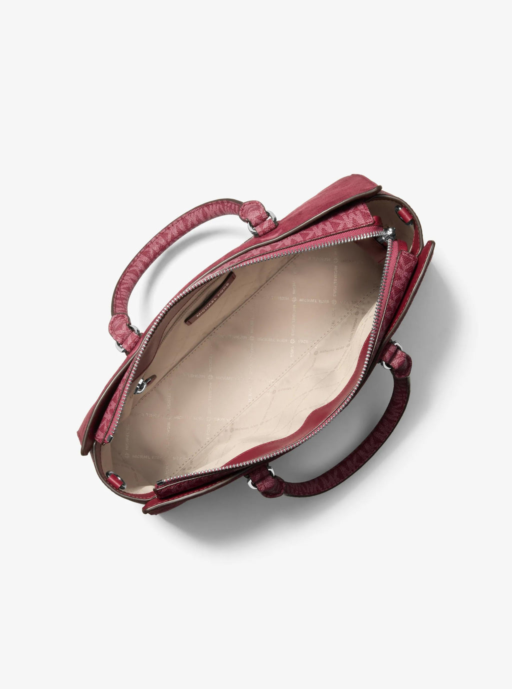 Arden Medium Signature Logo Top-Zip Satchel