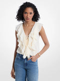 Ruffled Georgette Blouse