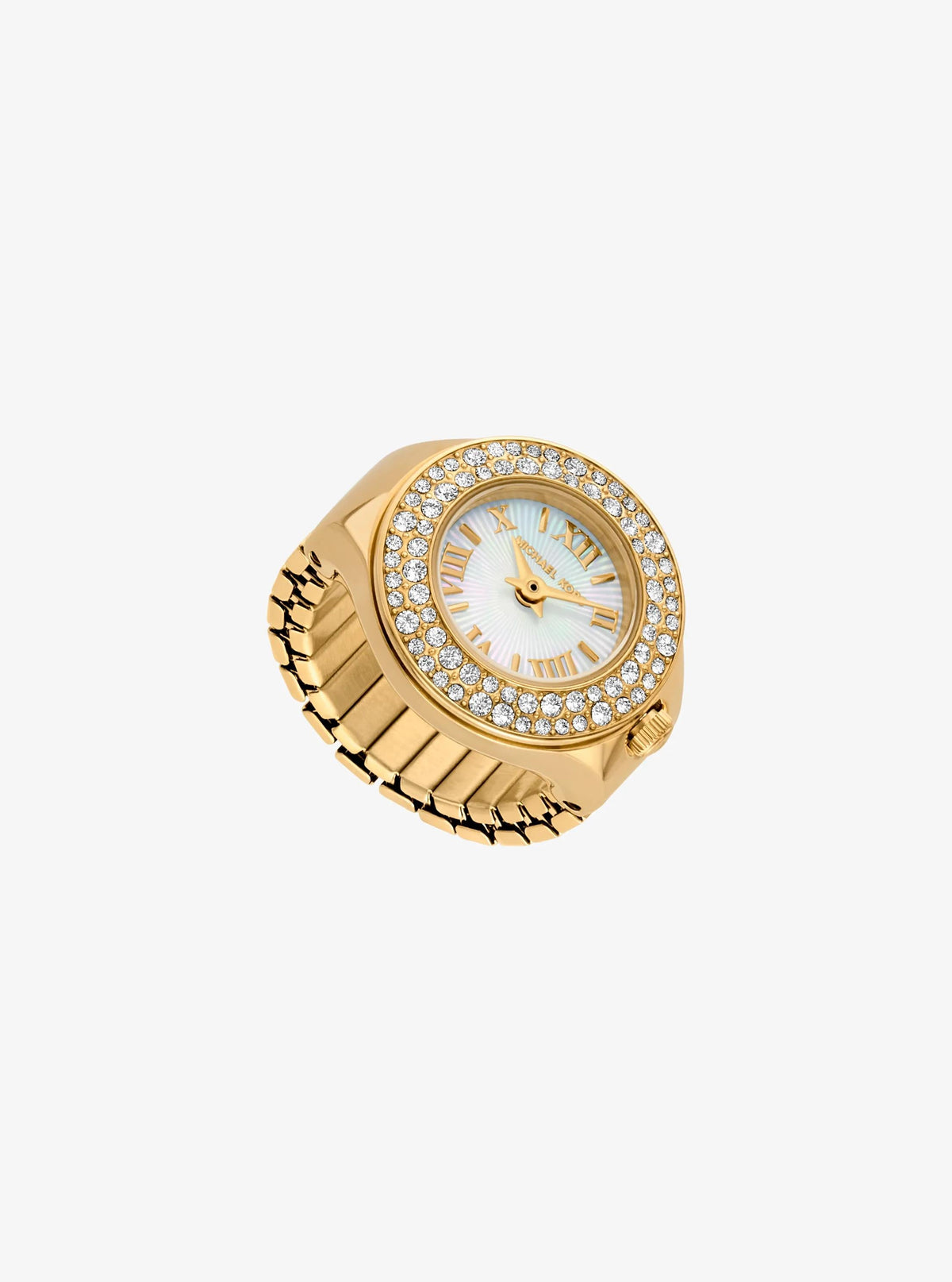 Liliane Pavé Gold-Tone Ring Watch