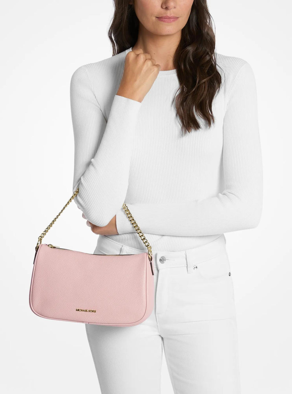 Carmela Medium Pebbled Leather Convertible Crossbody Bag