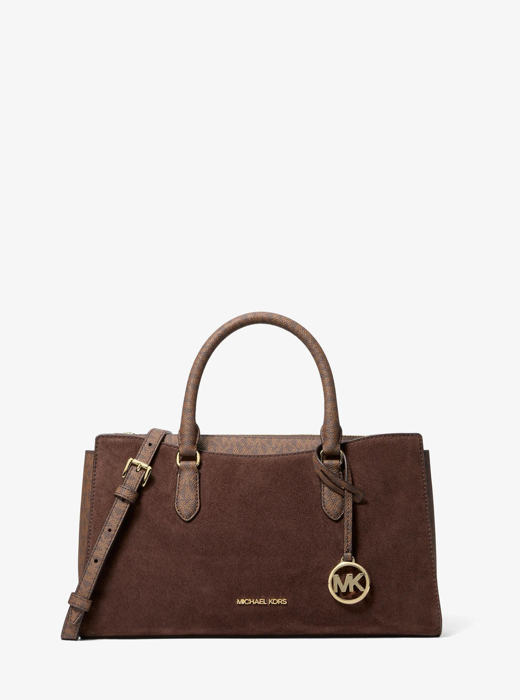 Arden Medium Signature Logo Top-Zip Satchel