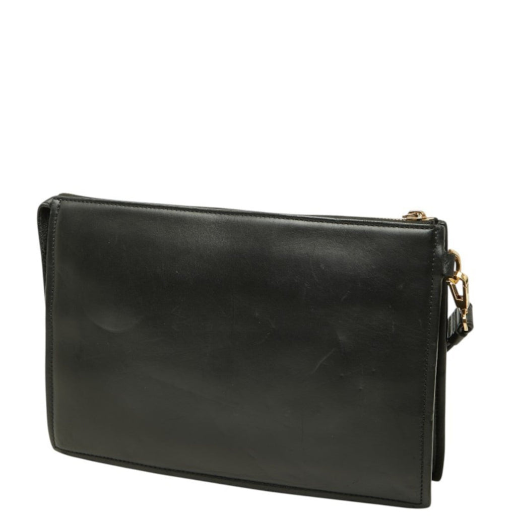 Versace Leather Clutch Bag (Pre-Owned)