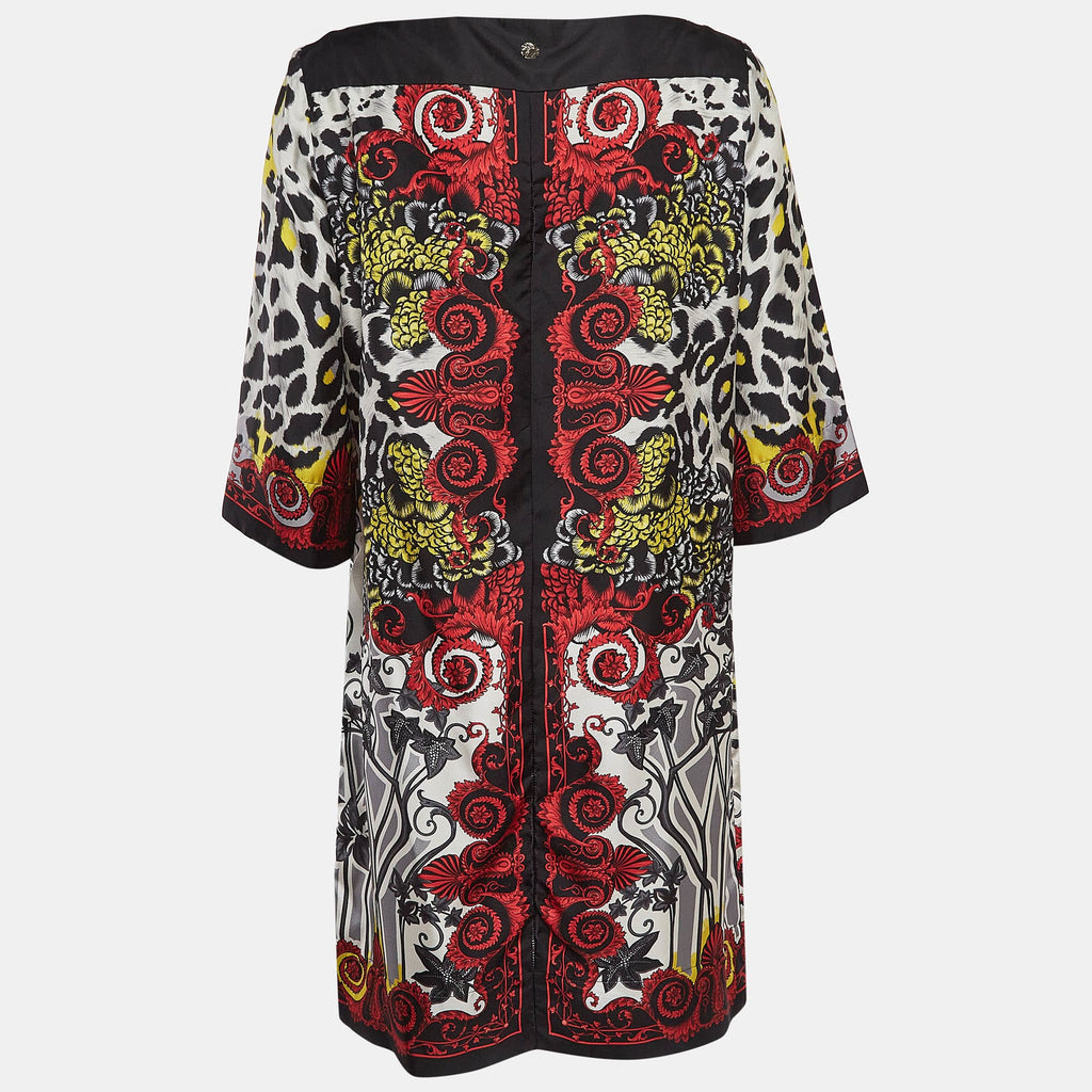 Versace Collection Multicolor Printed Silk Mini Dress