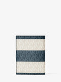 Jet Set Travel Medium Striped Signature Logo Passport Case