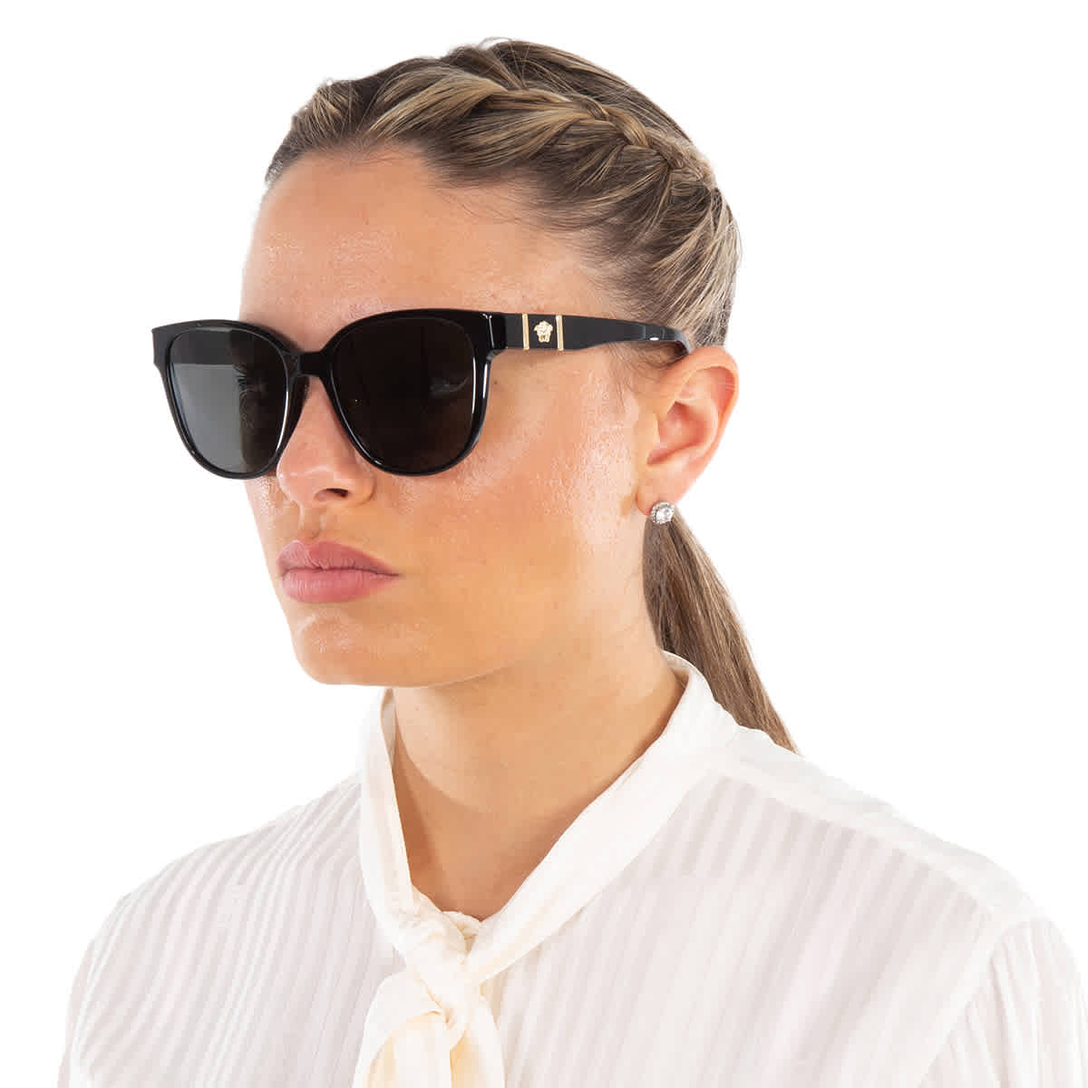 Versace Dark Grey Butterfly Ladies Sunglasses VE4460D GB1/87 57
