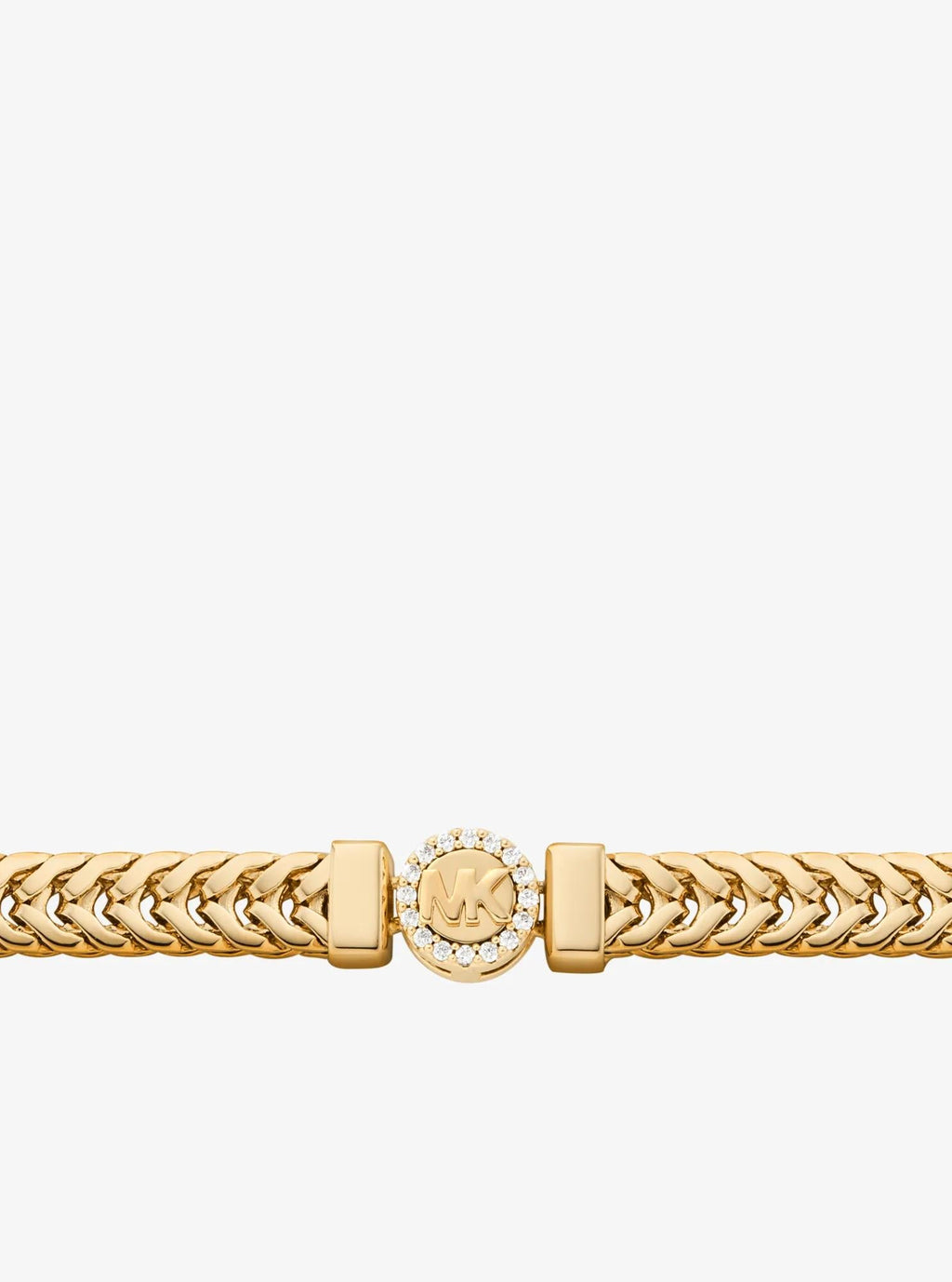 Pavé Logo Foxtail Chain Necklace