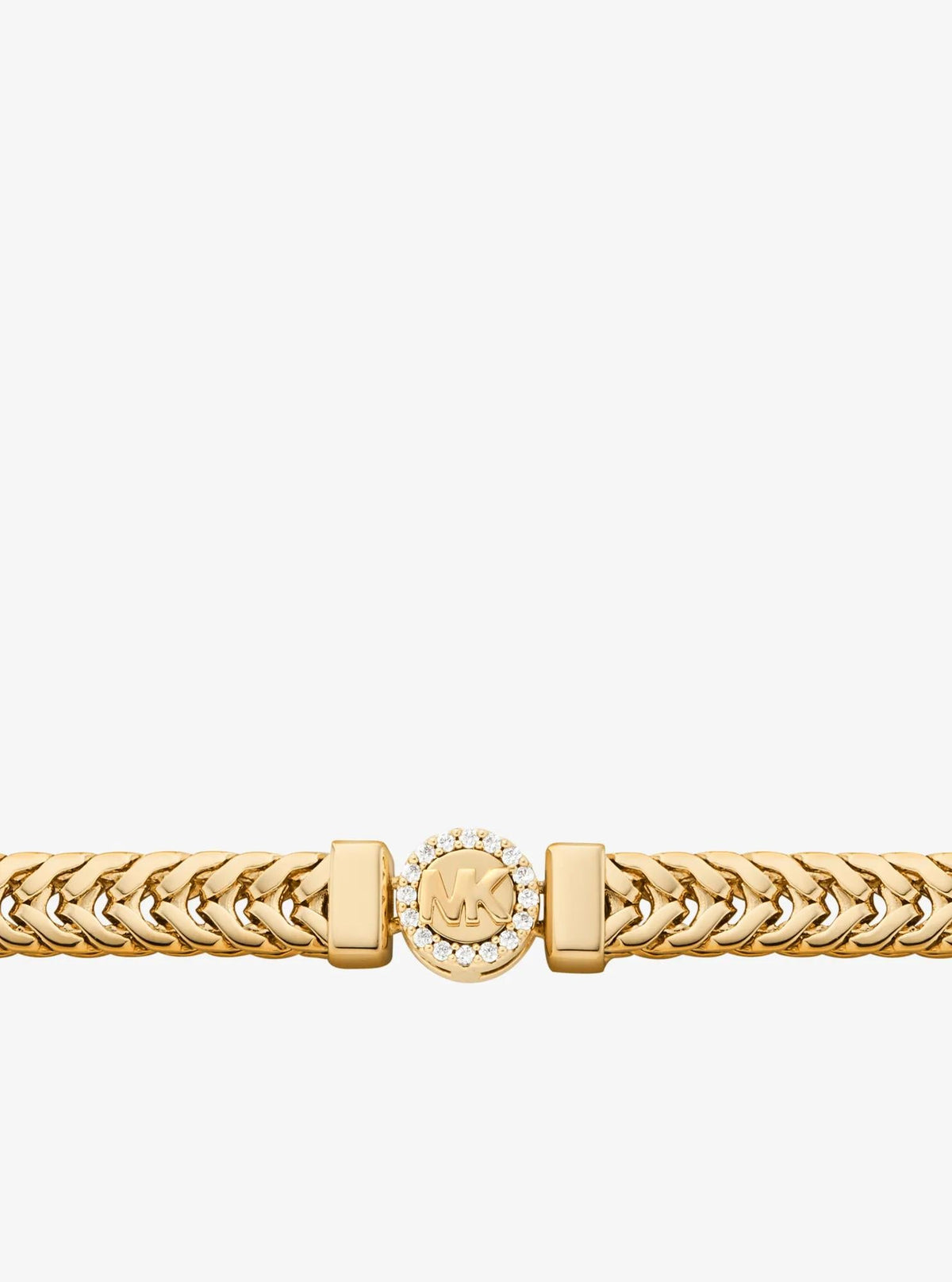 Pavé Logo Foxtail Chain Necklace