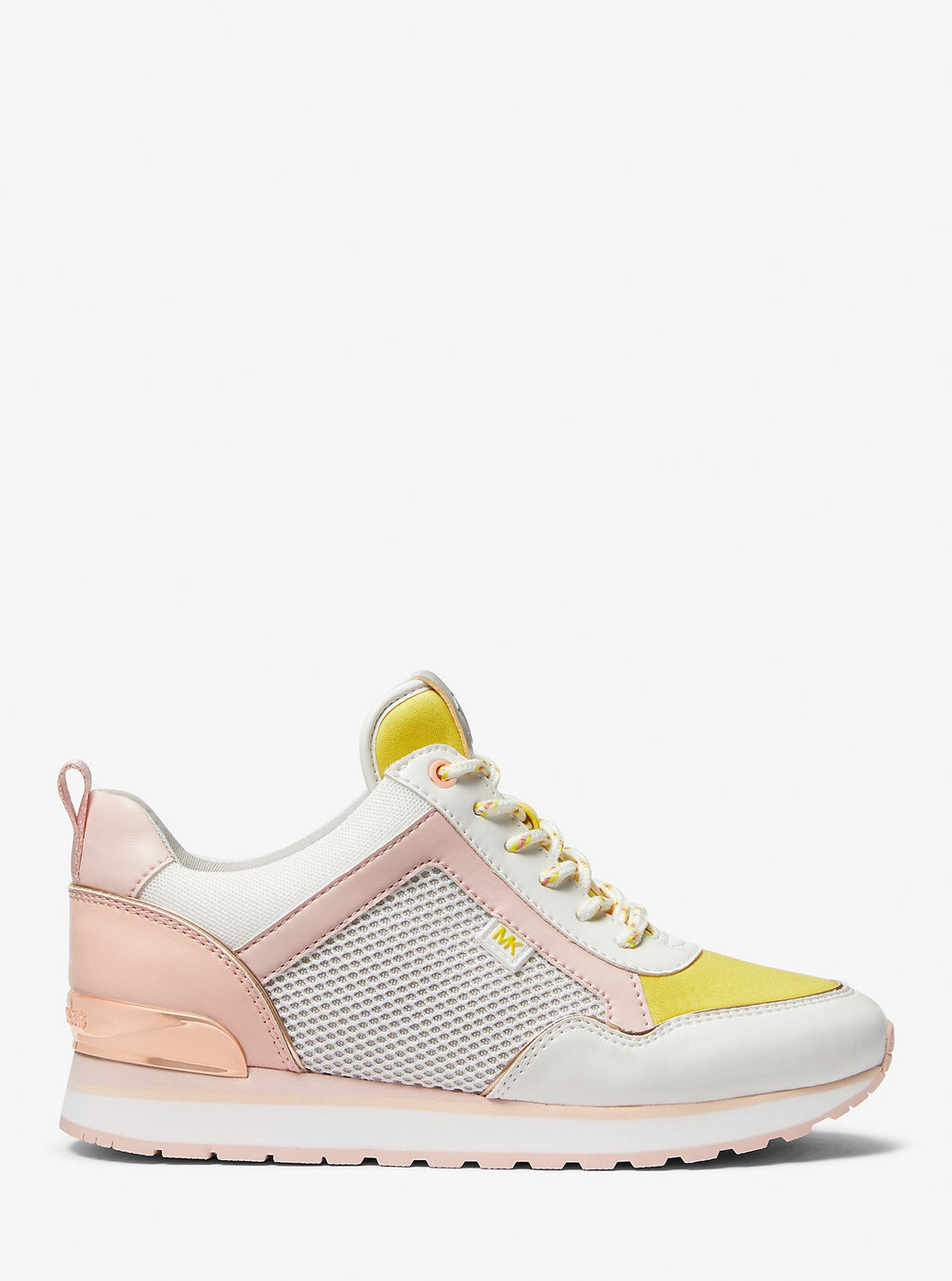 Maddy Color-Block Mixed-Media Trainer