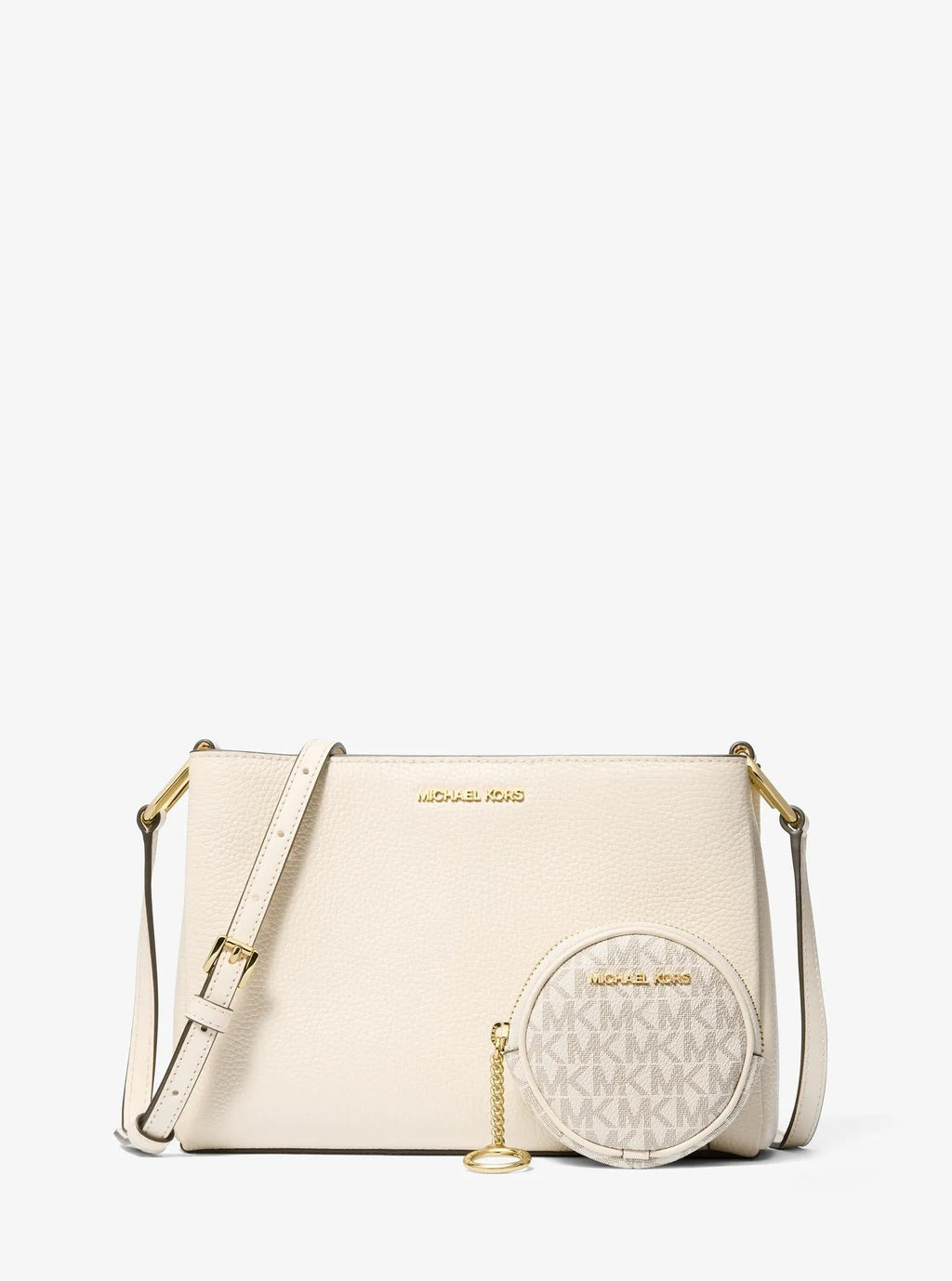 Trisha Pebbled Leather Crossbody Bag With Pouch Gift Set