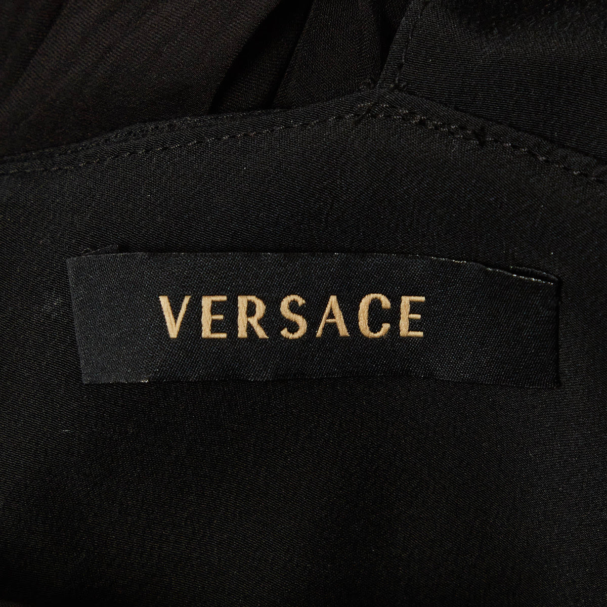 Versace Black Silk Halter Maxi Dress