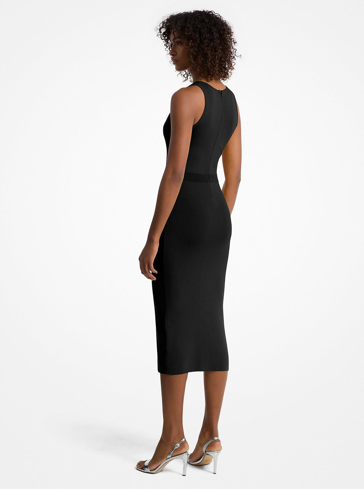 Stretch Viscose Blend Midi Tank Dress