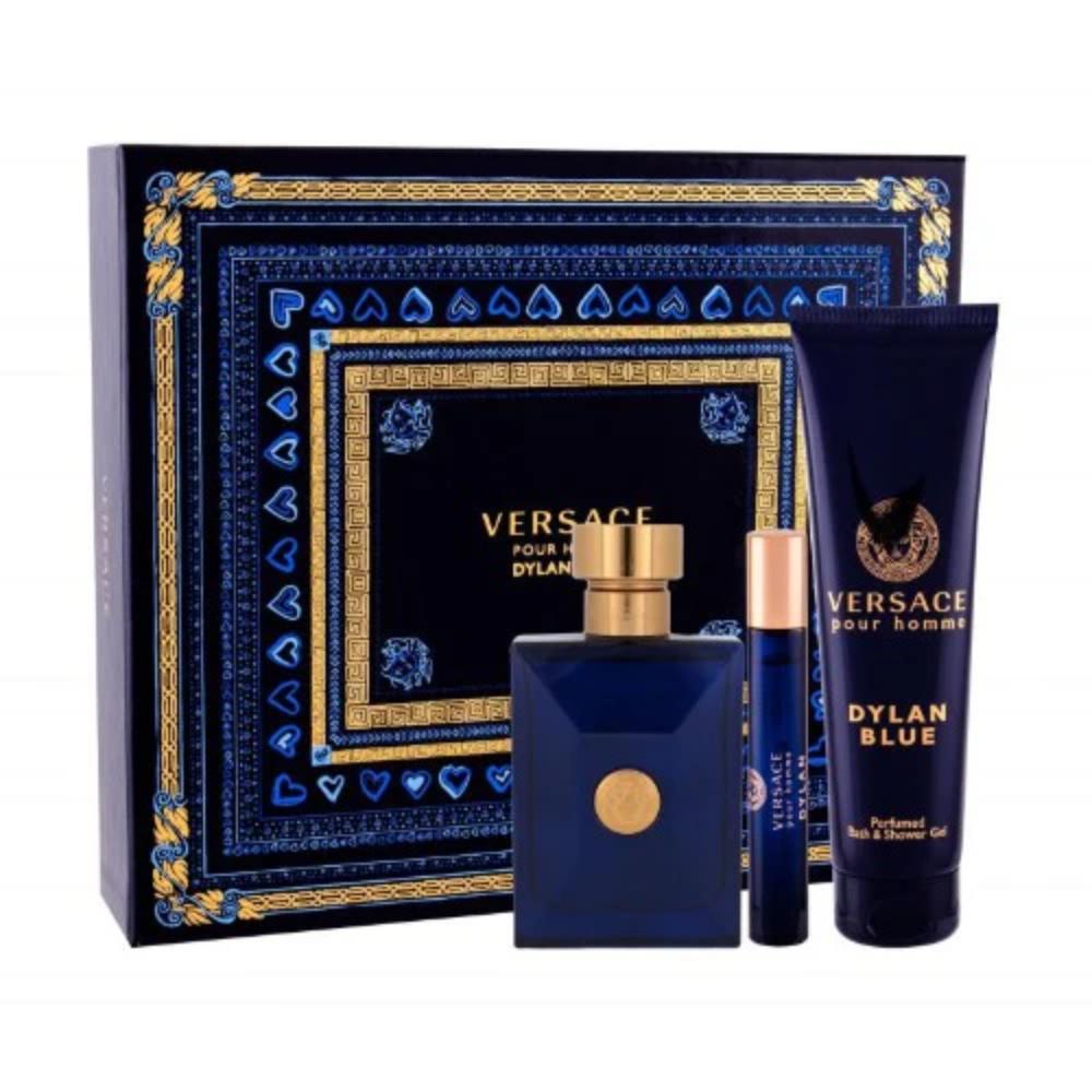 Versace Dylan Blue 3 Piece Gift Set 3 Piece Gift Set With 3.4 Oz EDT