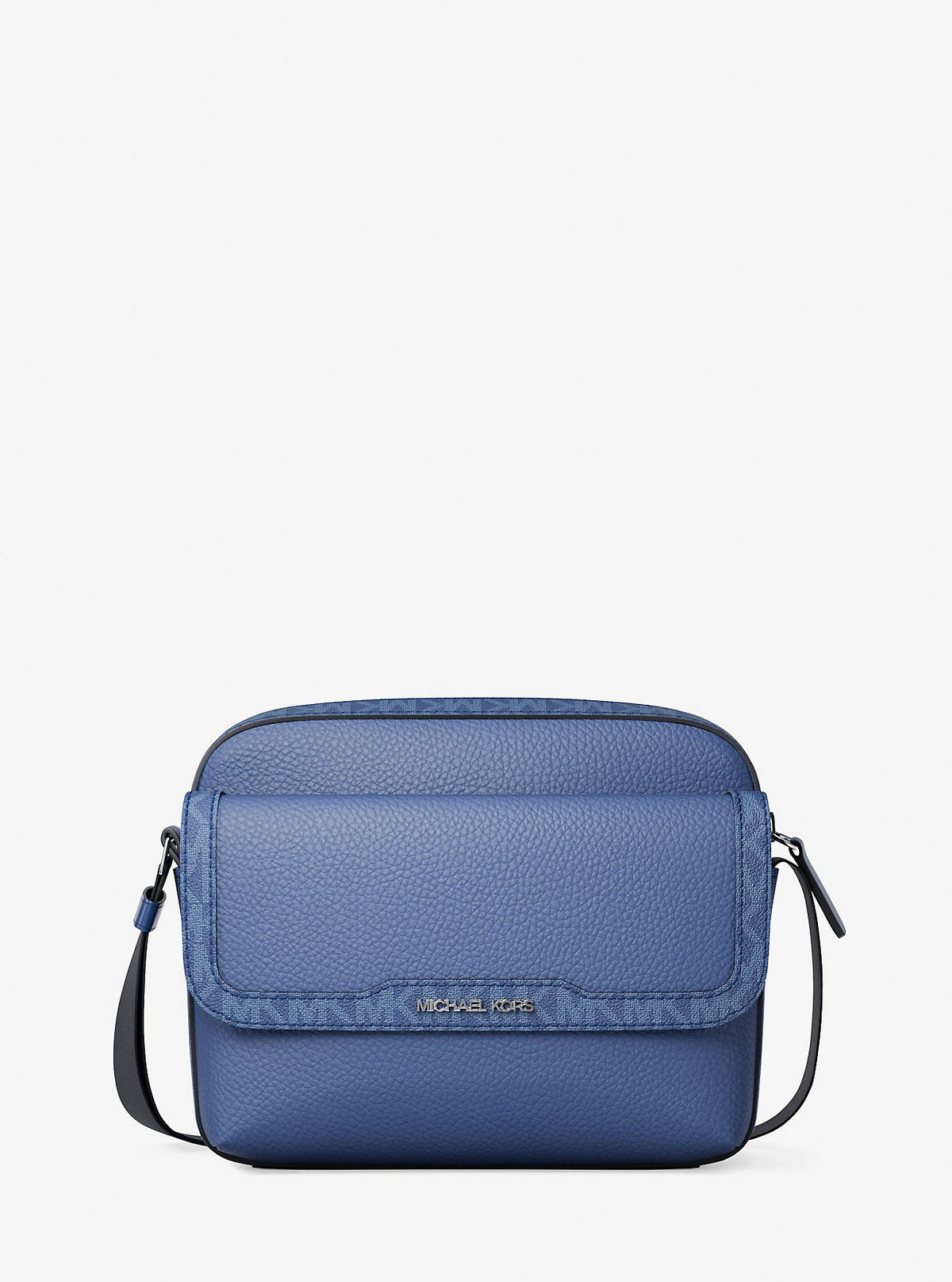 Cooper Medium Pebbled Leather and Signature Logo Camera Crossbody Bag