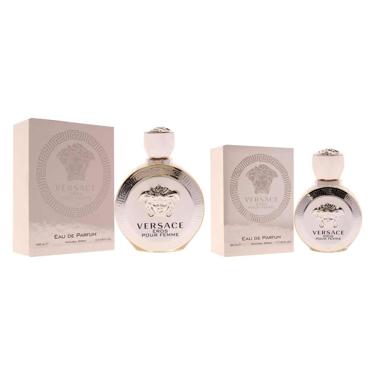 Versace Eros Pour Femme Kit by Versace for Women - 2 Pc Kit 3.4oz EDP Spray, 1.7oz EDP Spray
