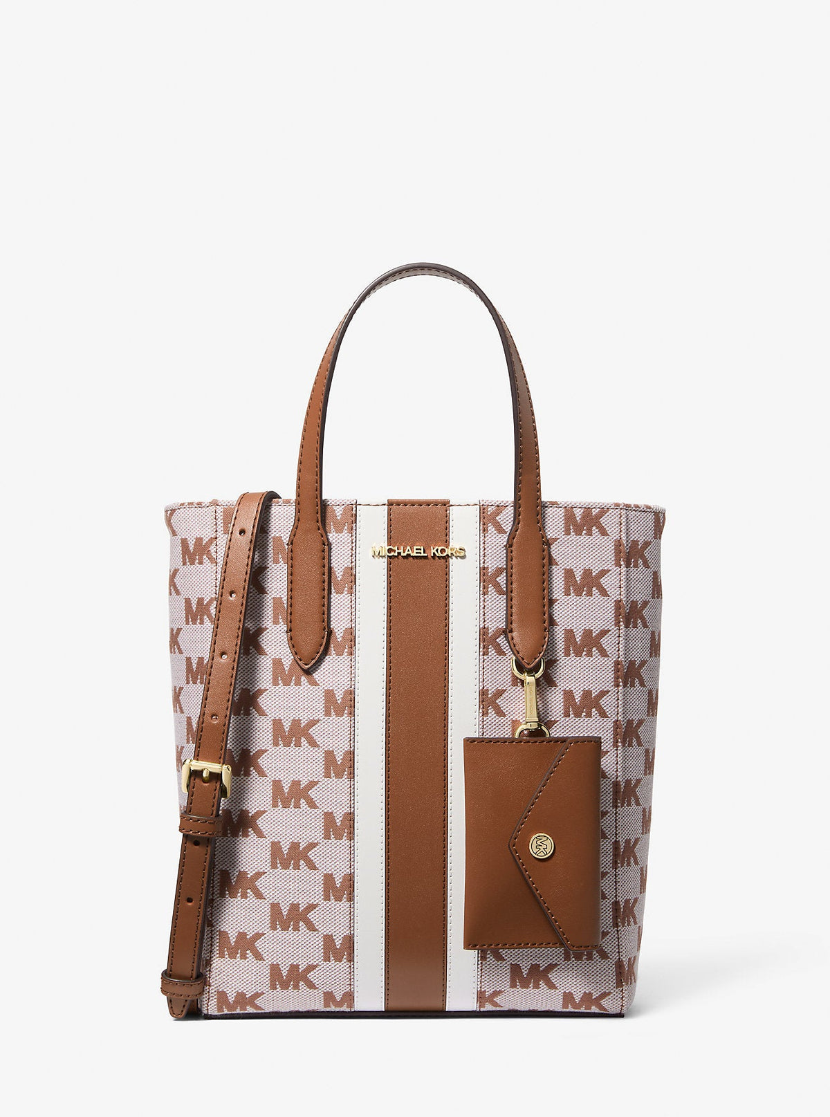Vincent Small Logo Jacquard Convertible Tote Bag with Card Case