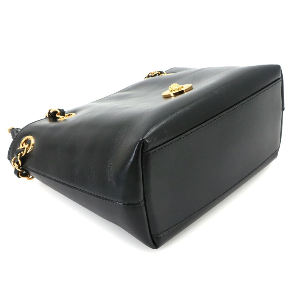 Versace Leather Handbag Shoulder Bag (Pre-Owned)