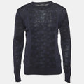 Versace Navy Blue Knit Sweatshirt