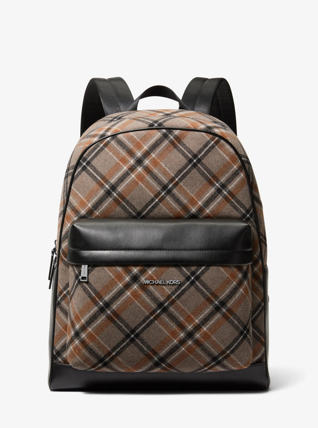 Pacey Plaid Print Wool Blend Backpack