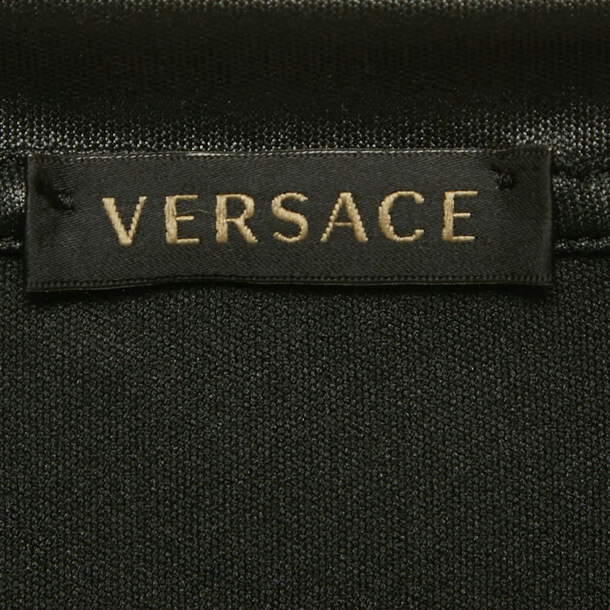 Gianni Versace Black Graphic Logo Detail Jersey T-Shirt