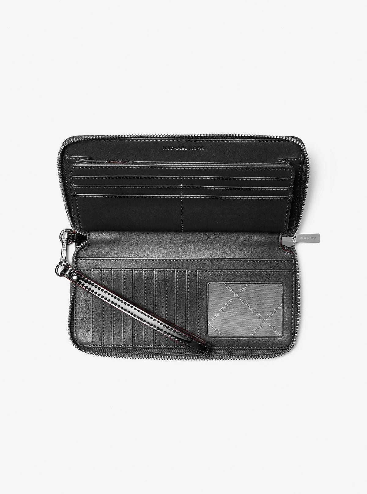 Jet Set Large Patent Logo Debossed Continental Wallet