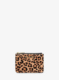 Jet Set Travel Small Leopard Print Calf Hair Coin Purse