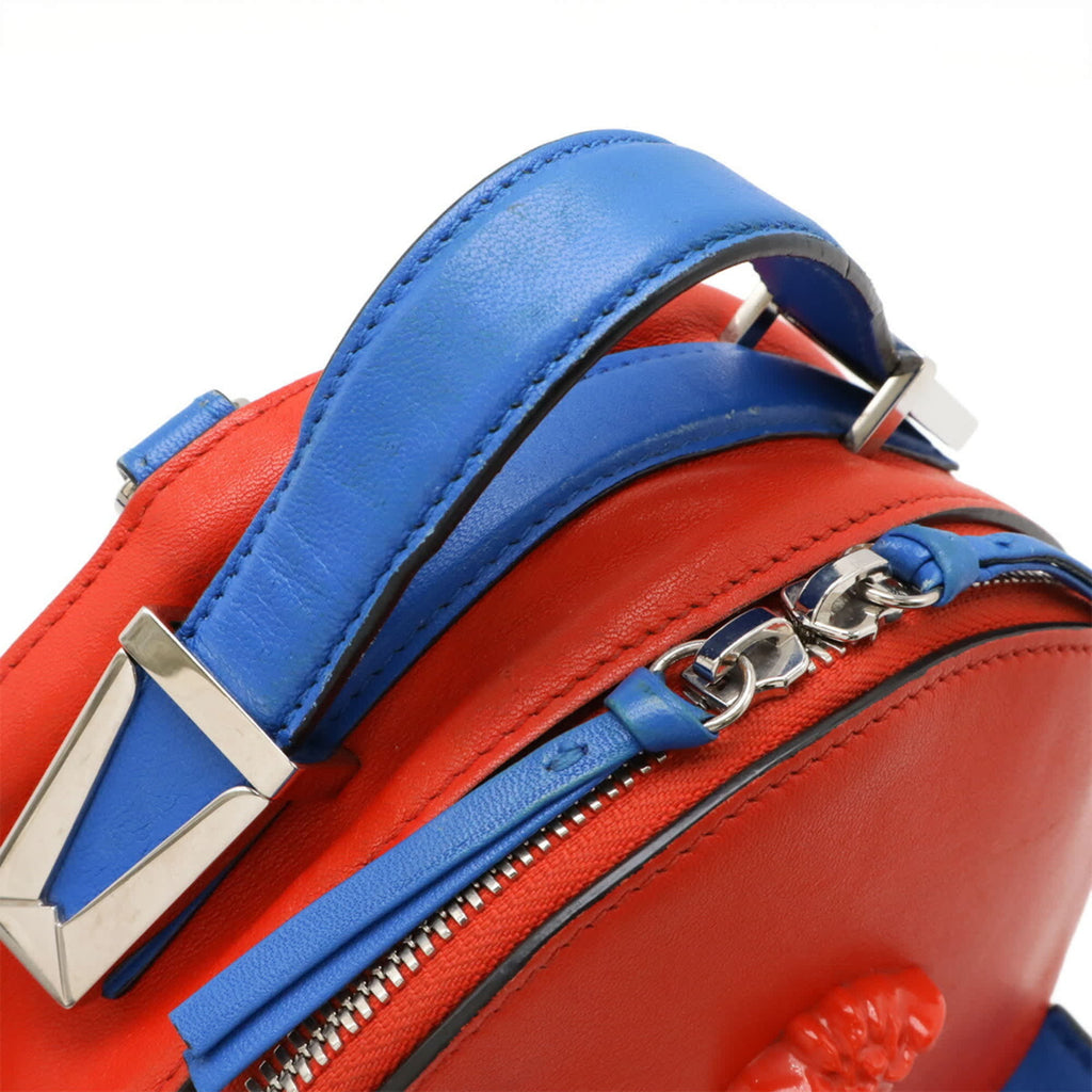 Versace blue Color Leather Backpack (Pre-Owned)