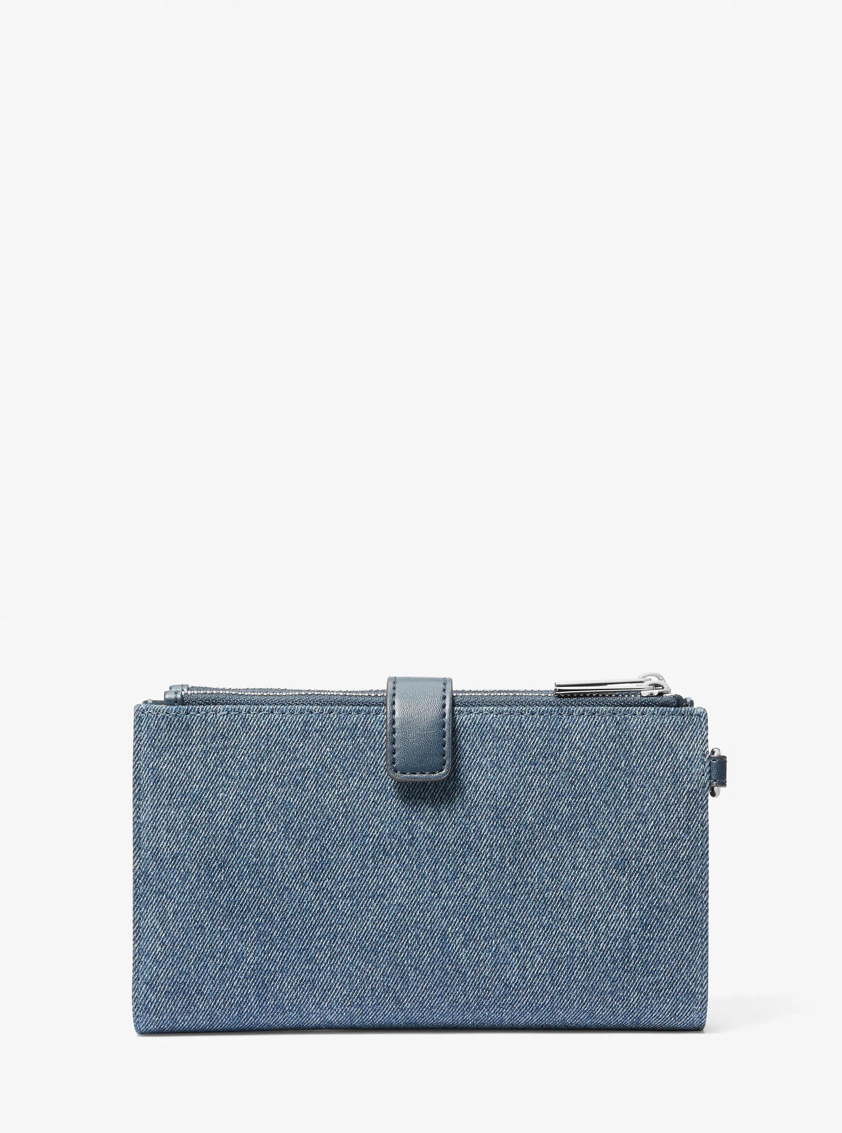 Jet Set Travel Embellished Denim Wristlet