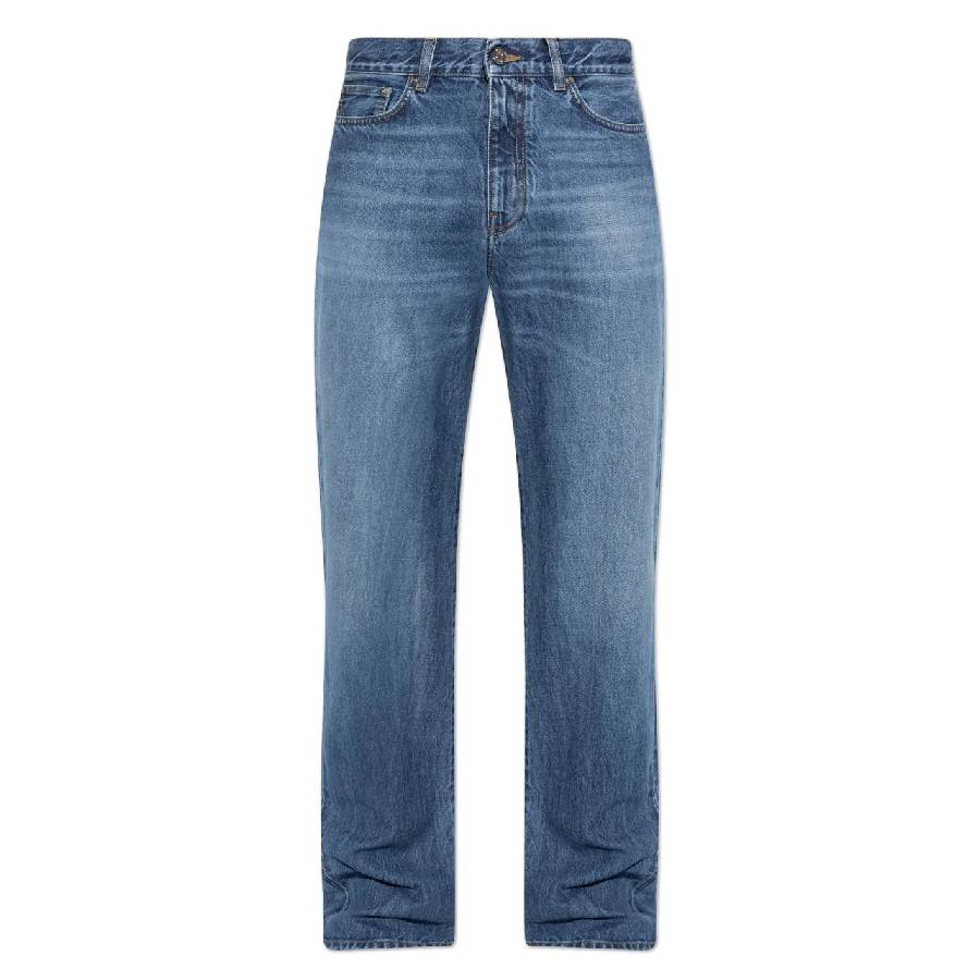 Versace Light Wash Straight Jeans