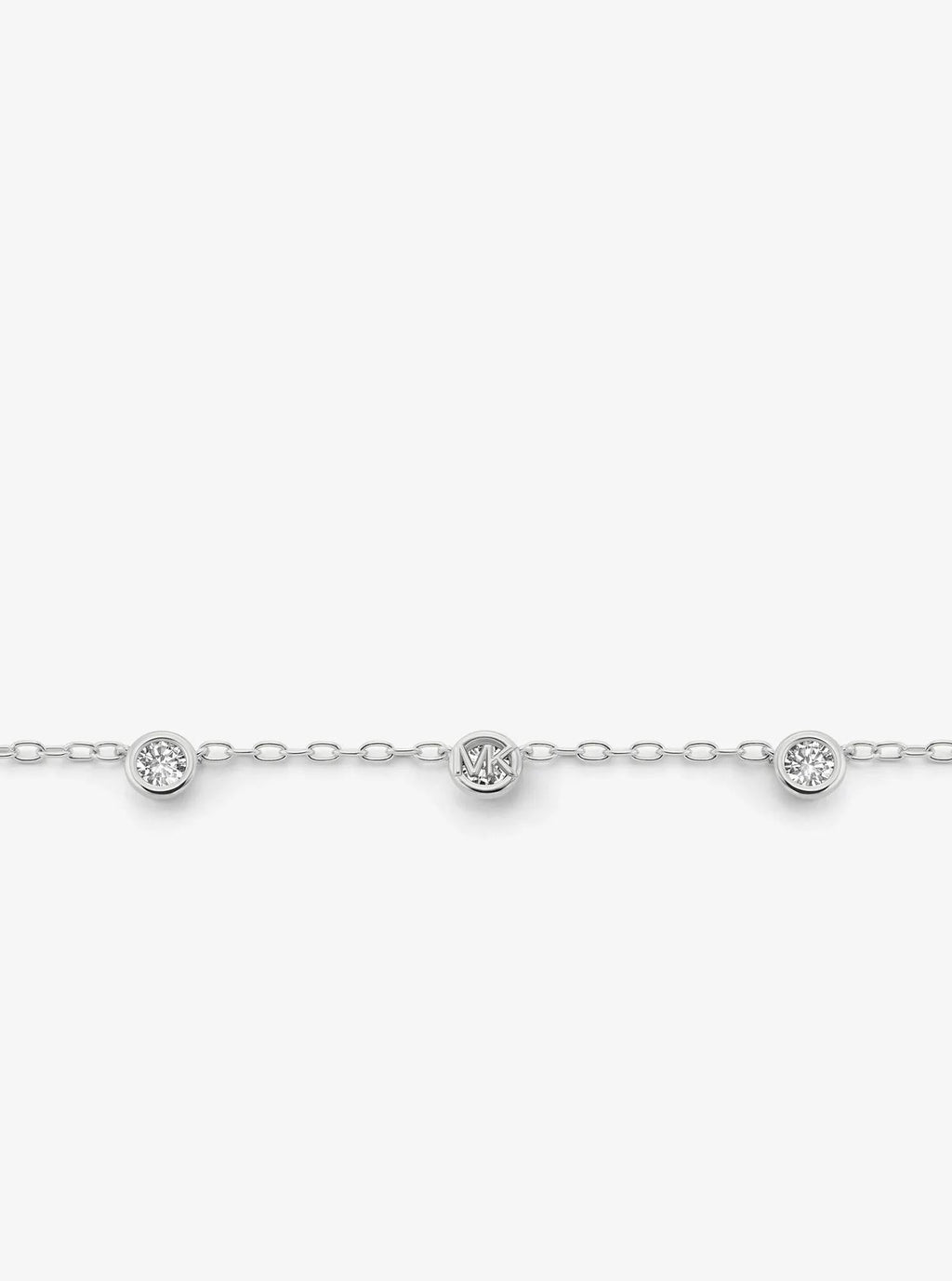 Logo Bezeled Pavé Necklace
