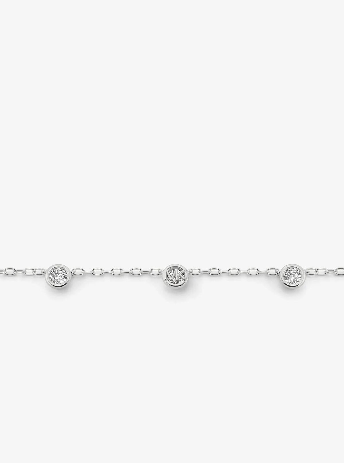 Logo Bezeled Pavé Necklace