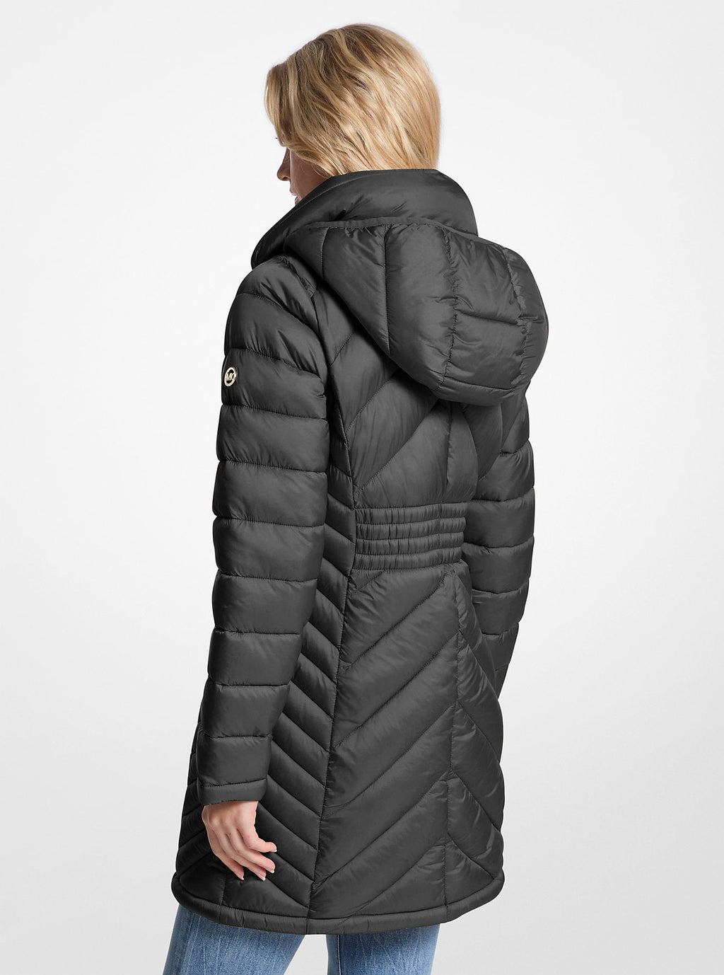 Packable Quilted Nylon Puffer Coat