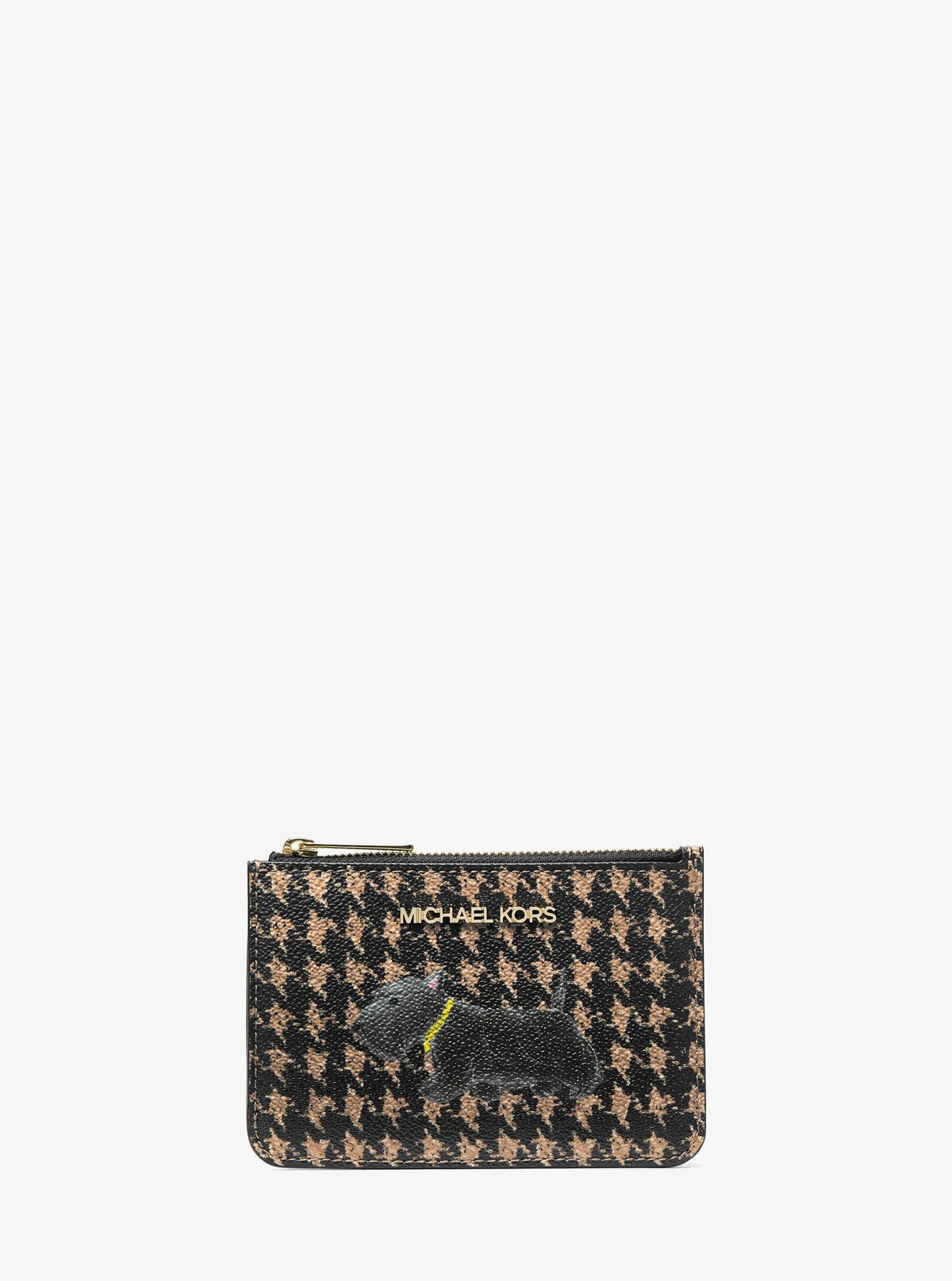 Jet Set Travel Small Printed Houndstooth Print Coin Pouch