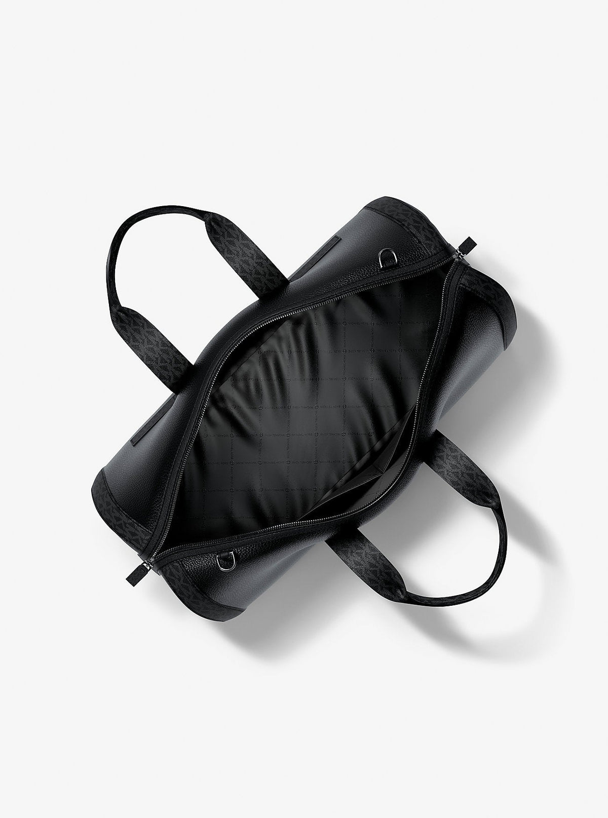 Cooper Pebbled Leather and Signature Logo Duffel Bag