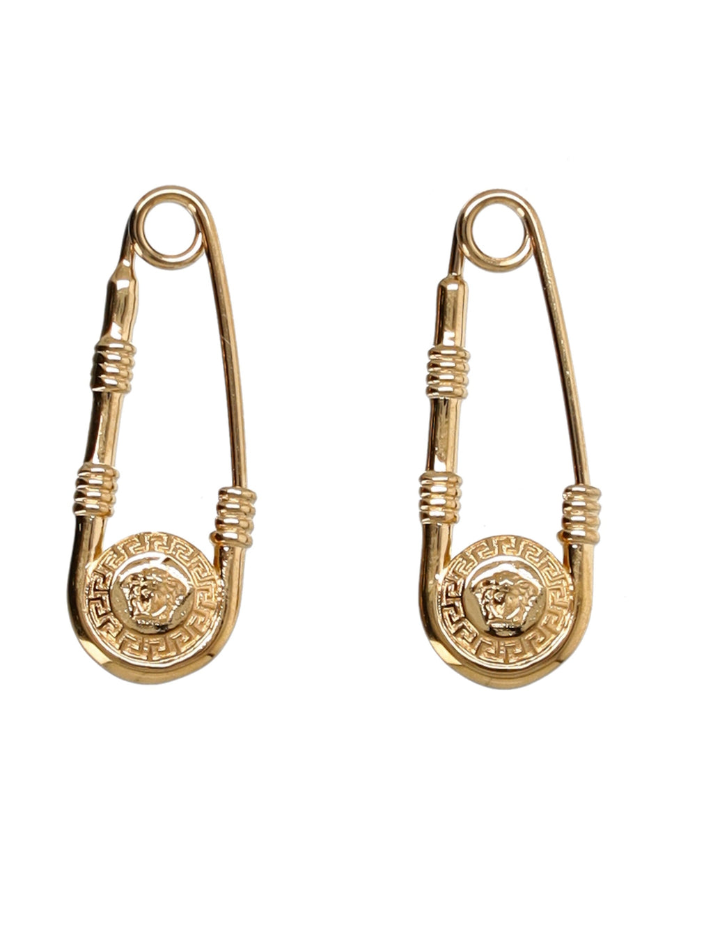 Gold-Tone Safety Pin Earrings