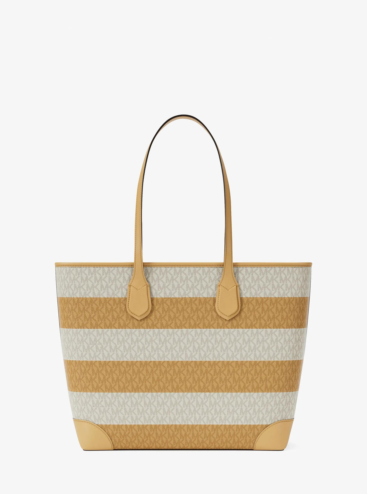 Eva Large Striped Signature Logo Tote Bag