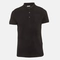Versace Collection Black Medusa Embossed Cotton Polo T-Shirt