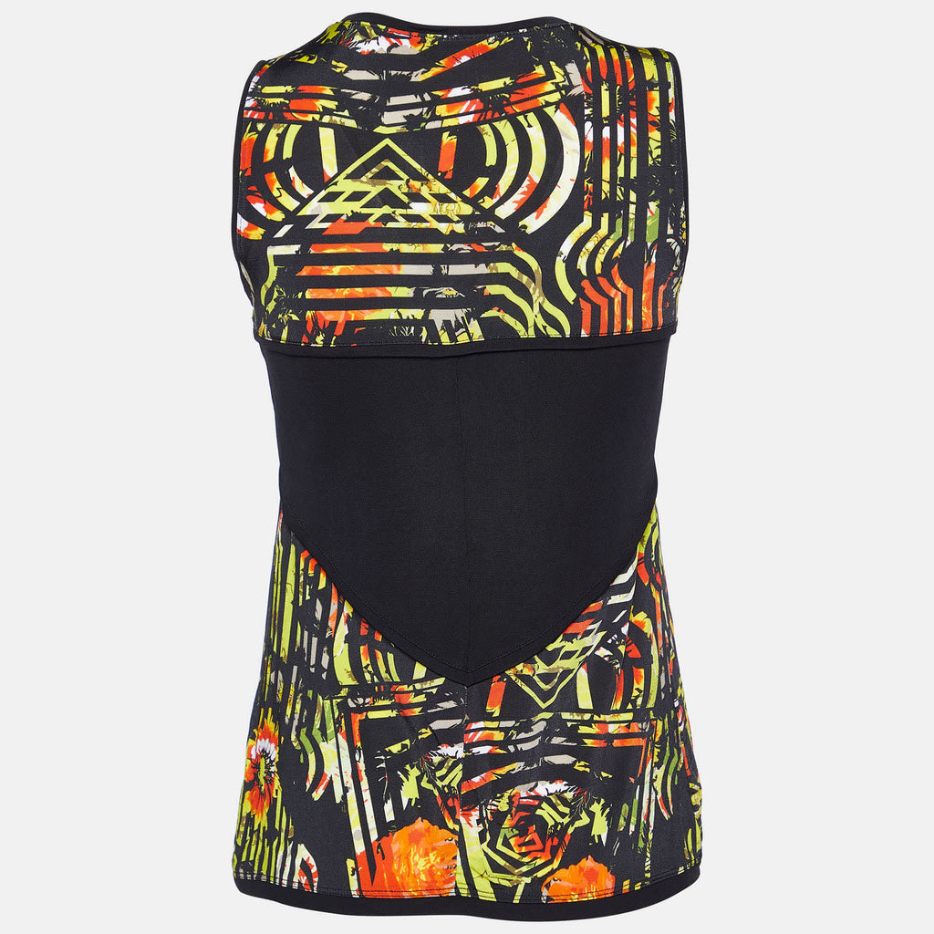 Versace Jeans Black Printed Jersey Tank Top