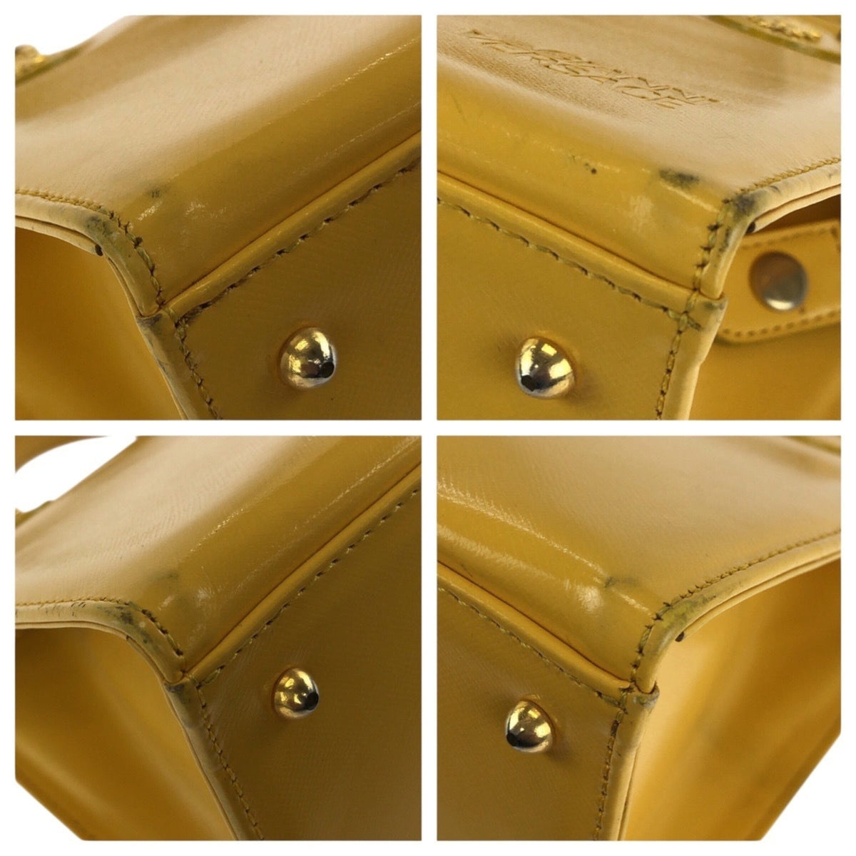 Versace Leather Handbag Shoulder Bag (Pre-Owned)