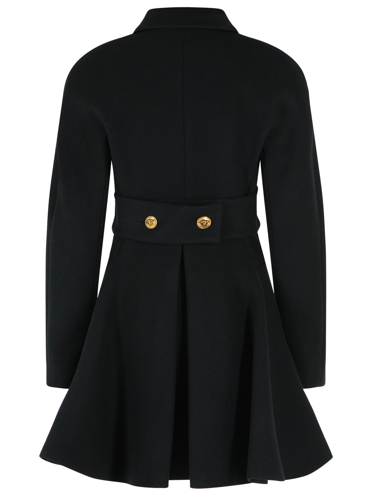 Black Shirt Collar Wool Coat