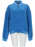 Silk Dropped Shoulder Blouson Jacket